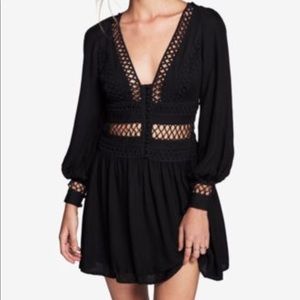 Free People Black Illusion Dress Size 6.